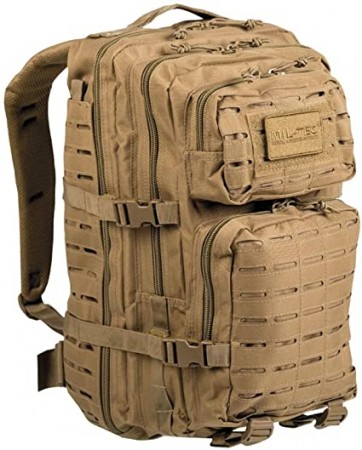 Us Assault Pack Large - Coyote Brown Ryggsekk -Laser cut 