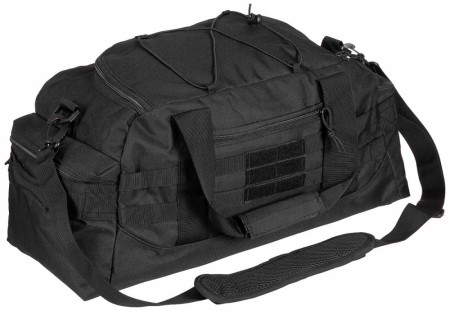 MFH 30 Liter Operation Aviator Bag – Practical Duffel Bag med Skulderstropp – Sort
